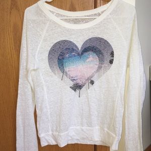 American Eagle sheer long sleeve tee